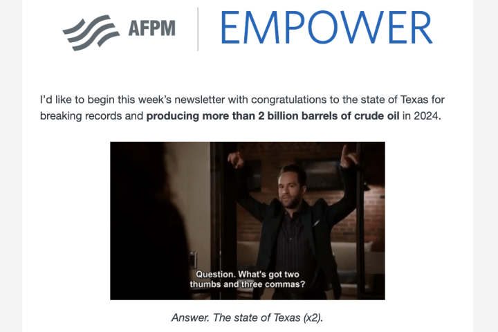 EMPOWER newsletter screenshot